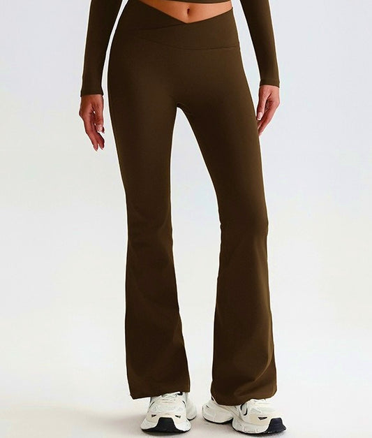 Core Flare Pants - Deep Olive Brown
